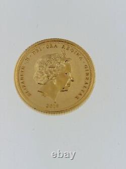 2019 Gold Quarter Sovereign Gilbraltar Concorde Commemorative Quarter Sov 22k