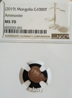2019 Mongolia AMMONITE 1000 Togrog 0.5g 750 Rose Gold? LIMITED MINTAGE