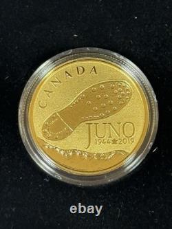 2019 RCM $100 14-Karat Gold Coin 75th Anniversay D-Day at Juno Beach 12 Grams