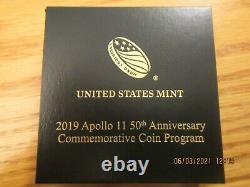2019 United States Mint Apollo 11 50th Anniversary BU GOLD Coin 19CB OGP COA