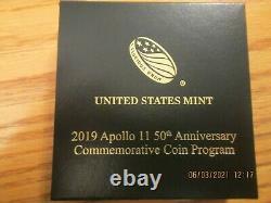 2019 United States Mint Apollo 11 50th Anniversary Proof GOLD Coin 19CA OGP COA