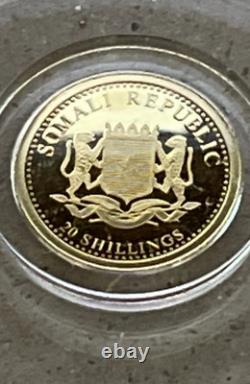 2020 1/2 gram Gold Coin. 9999 Proof Save the Ocean Sea Urchin 20 Shillings