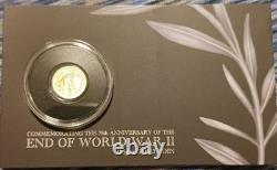 2020 $2 End of WWII 75th Anniversary 0.5g Gold Coin on Card