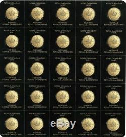 2020 25 X 1 Gram Royal Canadian Mint Maplegram. 9999 Gold Maple Leafs (In Assay)