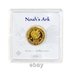 2020 Armenia 1 gram Gold Noah's Ark 100 Drams Coin BU (In Assay)