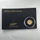 2020 Bond James Bond 007 0.5 Gram. 9999 Pure Gold Coin In Card