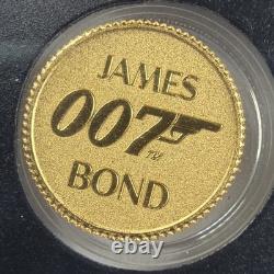 2020 BOND JAMES BOND 007 0.5 Gram. 9999 Pure Gold Coin in Card
