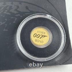 2020 BOND JAMES BOND 007 0.5 Gram. 9999 Pure Gold Coin in Card