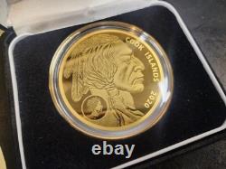 2020 Buffalo $25 Cook Islands Gold. 9999 1.2 Grams AGW withCOA