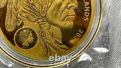 2020 COOK ISLANDS $25 GOLD ST GAUDENS LIBERTY & Cook Islands 2020 Buffalo $5