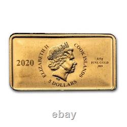 2020 Cook Islands $5 Harry Potter Hogwarts Express 0.5g Gold Bar Coin