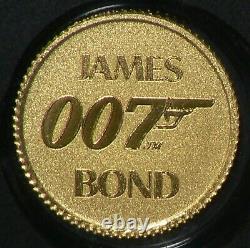 2020 James Boon 007 $2 Fine Gold Tuvalu Perth Mint #18124