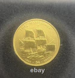 2020 Mayflower 1/2 Gram Gold. 9999 Reverse Frosted Proof