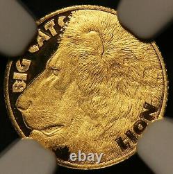 2020 Sierra Leone Big Cats Lion 0.5 gram Gold Coin NGC PF 70 UCAM 199 Made