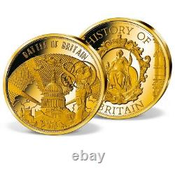 2020 Solid Gold Battle of Britain coin 0.5 grams 11 mm COA Capsule Proof