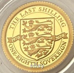 2020 Tristan Da Cunha Proof Gold 1/8 Sovereign. UK Pre-Decimal 50th Anniversary