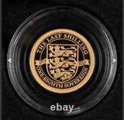 2020 Tristan Da Cunha Proof Gold 1/8 Sovereign. UK Pre-Decimal 50th Anniversary