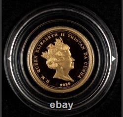 2020 Tristan Da Cunha Proof Gold 1/8 Sovereign. UK Pre-Decimal 50th Anniversary