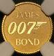 2020 Tuvalu $2 James Bond 007 0.5 Gram. 9999 Gold Coin Ngc Ms 70
