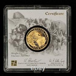 2021 100 Dram Armenian Bullion 1 Gram Gold Coin Noah's Ark SKU-G1484