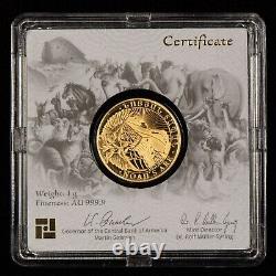 2021 100 Dram Armenian Bullion 1 Gram Gold Coin Noah's Ark SKU-G1947