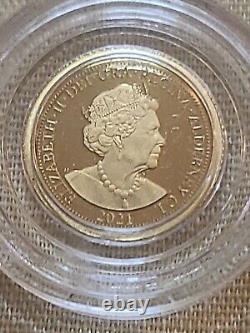 2021 24k 1/8 Gold Sovereign Proof Queen 95th Birthday Extremely Limited Mintage