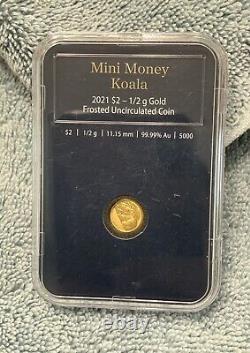 2021 Australia $2 Mini Money Koala. 9999 Gold Coin Royal Australian Mint