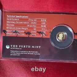 2021 Australia Perth Kangaroo. 5 (1/2) gram gold coin. 9999