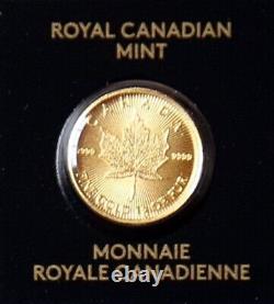 2021 Canada 1 gram 24K GOLD MAPLE LEAF. 999 Purity-Free Ship