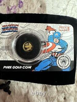 2021 Captain America Gold Coin. 5 Grams 24k Limited Edition