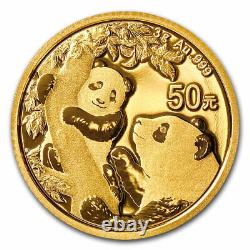 2021 China 3 gram Gold Panda BU (Sealed) SKU#223709