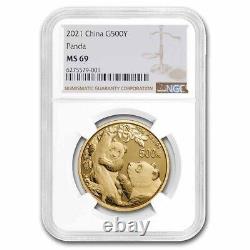 2021 China 30 gram Gold Panda MS-69 NGC SKU#269476