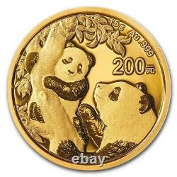 2021 Chinese Gold Panda 15 Grams Coin ¥200 Yuan BU