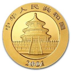 2021 Chinese Gold Panda 8 Grams Coin ¥100 Yuan BU