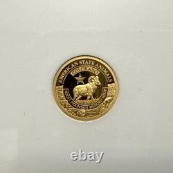 2021 Cook Is. State Animal Series 1/2 Gram. 9999 Gold $5Proof Coin PF70 UCAM