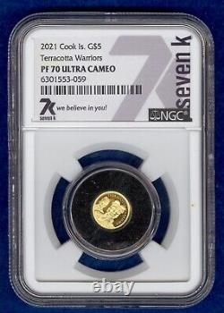 2021 Cook Islands $5 Gold Terracotta Warriors Coin NGC PF70 Ultra Cameo