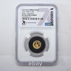 2021 Cook Islands $5 Gold US State Animal Series Idaho Appaloosa NGC PF70