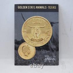 2021 Cook Islands $5 Gold US State Animal Series Texas Longhorn NGC PF70slx4317