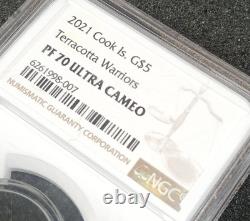 2021 Cook Islands $5 Terracotta Warriors 0.5g Gold Proof NGC PF70 UCAM