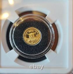 2021 GOLD COOK ISLANDS $5 TEXAS LONGHORN 1/2 GRAM Gold Coin NGC PF 70