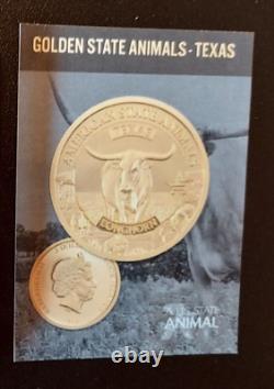 2021 GOLD COOK ISLANDS $5 TEXAS LONGHORN 1/2 GRAM Gold Coin NGC PF 70