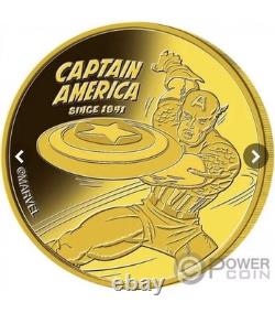 2021 Marvel Captain America 1/2 Gram Gold Coin 1 Of 1999