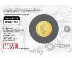 2021 Marvel Captain America 1/2 Gram Gold Coin 1 Of 1999