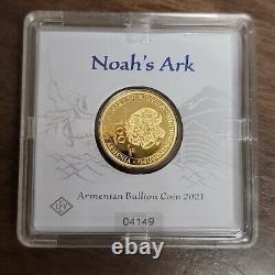 2021 Republic Of Armenia 100 Dram 1 Gram Gold Coin Noah's Ark (#04149)