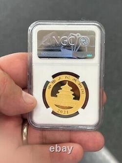 2021 (S) China 5 Coin Gold Panda Set NGC MS 70 First Releases Fang Signed