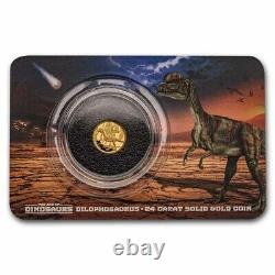 2021 Solomon Islands 1/2 Gram Gold Age of DinosaursDilophosaurus SKU#234326