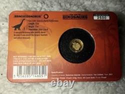 2021 Solomon Islands Age of the Dinosaurs 24K gold proof coin Of Ankylosaurus