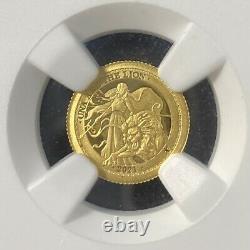 2021 St. Helena Una and the Lion 1/2 Gram Gold Coin NGC PF 70 UCAM 3k Mintage