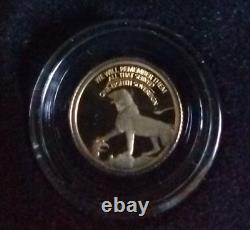 2021 Tristan da Cunha Gold 1/8 Sovereign We Will Remember Them 1 gram 22K