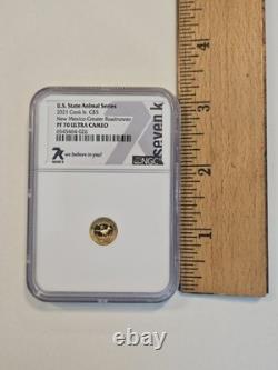 2021 U. S. State Animal Series New Mexico Roadrunner NGC PF70 1/2 Gram